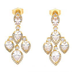 KOLCZYKI POZŁACANE 40/20 MM LUXURY XUPING 50646