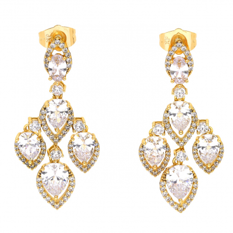 KOLCZYKI POZŁACANE 40/20 MM LUXURY XUPING 50646