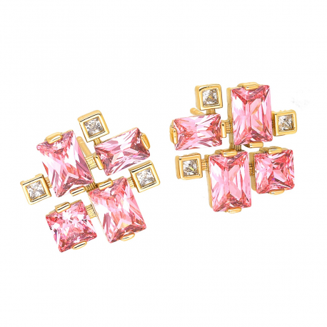 KOLCZYKI POZŁACANE 18/16 MM ELEGANCE XUPING 50940