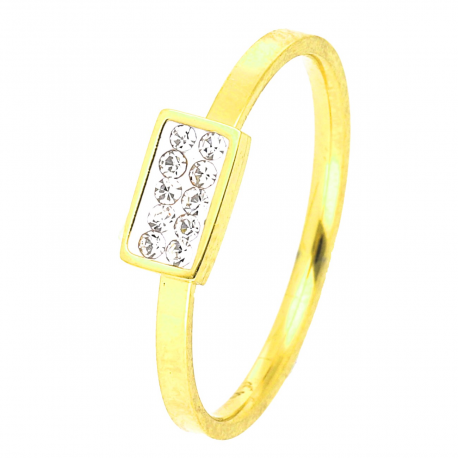 PIERŚCIONEK POZŁACANY 4 MM S. STEEL TTM XUPING 51007