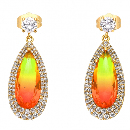 KOLCZYKI POZŁACANE 33/13 MM LUXURY XUPING 51325