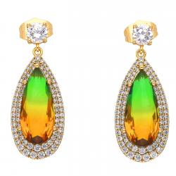 KOLCZYKI POZŁACANE 33/13 MM LUXURY XUPING 51326