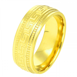 PIERŚCIONEK POZŁACANY 7 MM S. STEEL TTM XUPING 51379