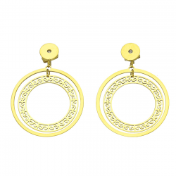 KOLCZYKI POZŁACANE 42/30 MM S. STEEL TTM XUPING 51471