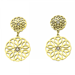 KOLCZYKI POZŁACANE 30/16 MM S. STEEL TTM XUPING 51473