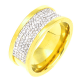 PIERŚCIONEK POZŁACANY 8 MM S. STEEL TTM XUPING 51654
