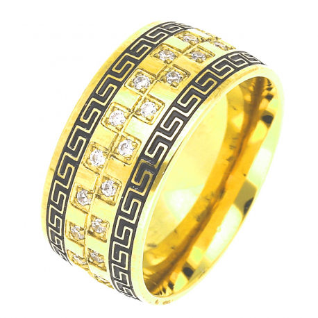 PIERŚCIONEK POZŁACANY 9,5 MM S. STEEL TTM XUPING 51657