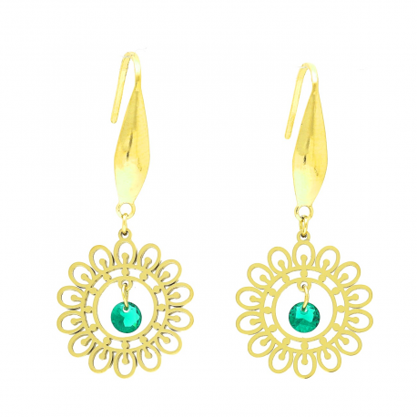 KOLCZYKI POZŁACANE 40/18 MM S, STEEL TTM XUPING 51778