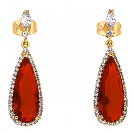 KOLCZYKI POZŁACNE 36/11 MM LUXURY XUPING 51972