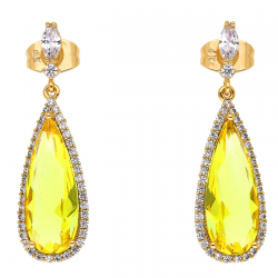 KOLCZYKI POZŁACNE 36/11 MM LUXURY XUPING 51973