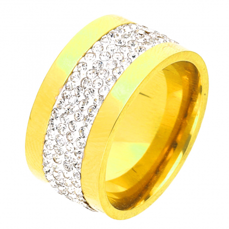 PIERŚCIONEK POZŁACANY 10 MM S. STEEL TTM XUPING 52268