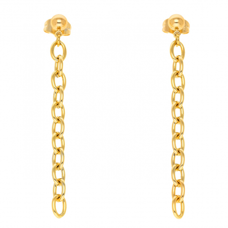 KOLCZYKI POZŁACANE 62/5 MM ZŁOTE ŁAŃCUCHY XUPING 52304