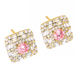 KOLCZYKI POZŁACANE 13 MM ELEGANCE XUPING 52318