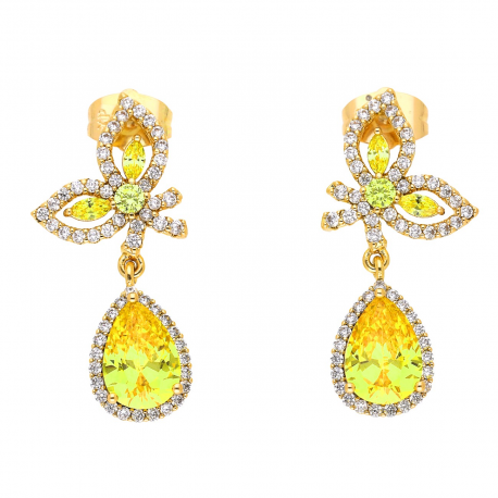 KOLCZYKI POZŁACANE 31/14 MM LUXURY XUPING 52321