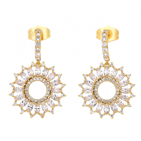 KOLCZYKI POZŁACANE 31/20 MM ROYAL LUXURY XUPING 52324