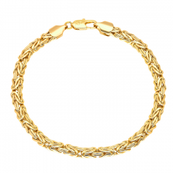 BRANSOLETKA POZŁACANA 22,5 CM 6 MM KRÓLEWSKA XUPING 52590