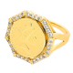 PIERŚCIEŃ POZŁACANY 19 MM ELIZABETH XUPING 52594