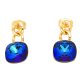 KOLCZYKI POZŁACANE 25/13 MM SAPPHIRE CRYSTAL XUPING 52705