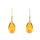 KOLCZYKI POZŁACANE 33/9 MM GOLDEN SHADOW CRYSTAL XUPING 52727