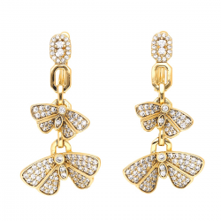 KOLCZYKI POZŁACANE 40/20 MM LUXURY XUPING 52808