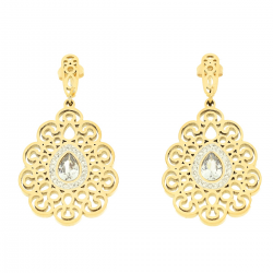 KOLCZYKI POZŁACANE 46/24 MM S, STEEL TTM XUPING 52853