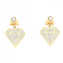 KOLCZYKI POZŁACANE 24/14,5 MM S, STEEL TTM XUPING 52855