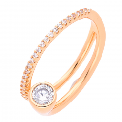 PIERŚCIONEK POZŁACANY 8 MM ZŁOTA AWANGARDA XUPING 52987