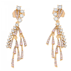 KOLCZYKI POZŁACANE 43/13 MM LUXURY XUPING 52994