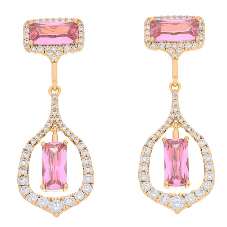 KOLCZYKI POZŁACANE 44/15 MM LUXURY XUPING 52997