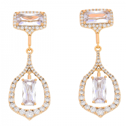 KOLCZYKI POZŁACANE 44/15 MM LUXURY XUPING 52998