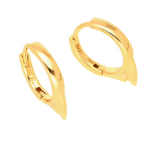 KOLCZYKI POZŁACANE 16/3 MM ZŁOTE KÓŁKA XUPING 53163