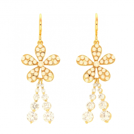 KOLCZYKI POZŁACANE 51/18 MM LUXURY PEREŁKI XUPING 53179