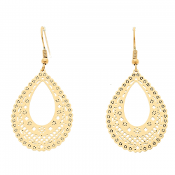 KOLCZYKI POZŁACANE 18K 54/24 MM S. STEEL TTM XUPING 53256