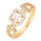 PIERŚCIONEK POZŁACANY 7,5 MM ZARĘCZYNOWY LUXURY XUPING 53304