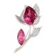 BROSZKA RODOWANA 50/28 MM CRYSTAL SUPER PRICE XUPING 53553