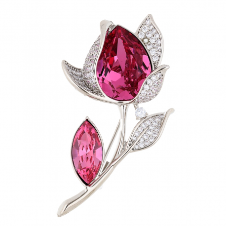 BROSZKA RODOWANA 50/28 MM CRYSTAL SUPER PRICE XUPING 53553