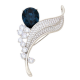 BROSZKA RODOWANA 66/34 MM CRYSTAL SUPER PRICE XUPING 53567