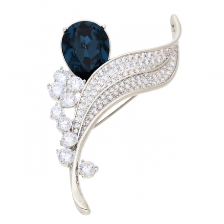 BROSZKA RODOWANA 66/34 MM CRYSTAL SUPER PRICE XUPING 53567
