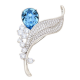 BROSZKA RODOWANA 66/34 MM CRYSTAL SUPER PRICE XUPING 53568