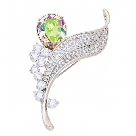 BROSZKA RODOWANA 66/34 MM CRYSTAL SUPER PRICE XUPING 53569