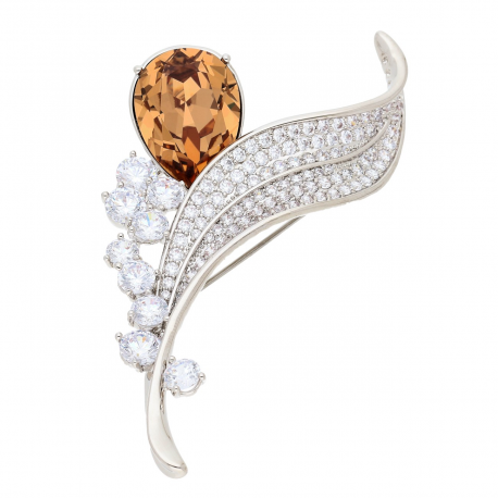BROSZKA RODOWANA 66/34 MM CRYSTAL SUPER PRICE XUPING 53570
