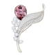 BROSZKA RODOWANA 66/34 MM CRYSTAL SUPER PRICE XUPING 53571