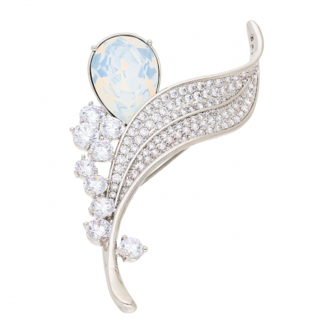 BROSZKA RODOWANA 66/34 MM CRYSTAL SUPER PRICE XUPING 53575