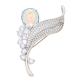 BROSZKA RODOWANA 66/34 MM CRYSTAL SUPER PRICE XUPING 53576