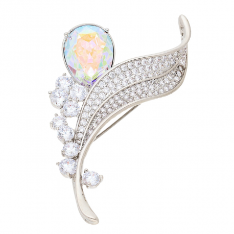 BROSZKA RODOWANA 66/34 MM CRYSTAL SUPER PRICE XUPING 53576