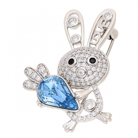 BROSZKA RODOWANA 35/23 MM CRYSTAL SUPER PRICE XUPING 53619