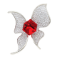 BROSZKA RODOWANA 49/33 MM CRYSTAL SUPER PRICE XUPING 53634