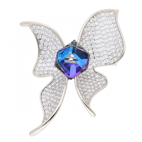BROSZKA RODOWANA 49/33 MM CRYSTAL SUPER PRICE XUPING 53637