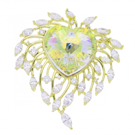 BROSZKA POZŁACANA 43/38 MM CRYSTAL SUPER PRICE XUPING 53648