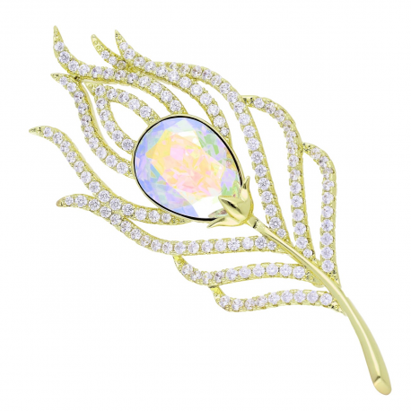 BROSZKA POZŁACANA 73/28 MM CRYSTAL SUPER PRICE XUPING 53651